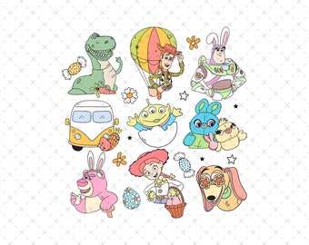 Retro Toy Story Easter Png, Retro Easter Png, Toy Story Png, Happy Easter Png, Digital File, Only Png