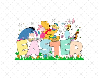 Winnie de Poeh Easter Png, Winnie Easter Png, paasei PNG, Happy Easter Png, Pasen Sublimatie Design, Digitaal Bestand, Alleen Png