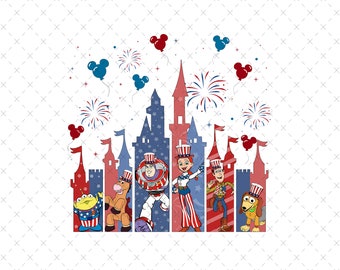 Toy Story Happy 4 juli Png, Toy Story Png, 4 juli Png, Independence Day Png Svg, 4 juli sublimatie, Amerikaanse vlag Png