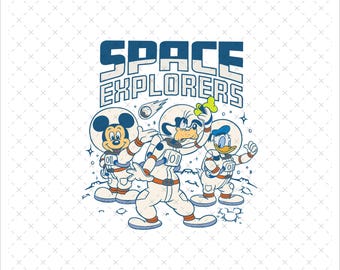 Space Explorers Mouse And Friends Png Svg, Svg For Cricut, Mouse And Friends Space Svg Png, Astronaut Mickey Png, Family Vacation Png