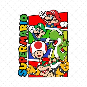 Mario Charaktere Png, Super Mario Png SVG, Mario Familie Png, Super Mario Bros Png, Super Mario Retro Png SVG, Mario PNG, digitale Datei