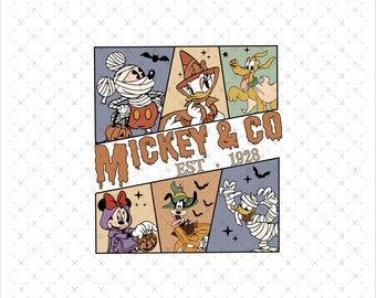 Mouse And Friends Halloween Svg Png, Halloween Clipart Svg Png, Trick Or Treat Png, Spooky Vibes Png Svg, Halloween Sublimation, Pumpkin Png