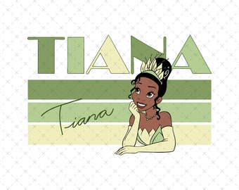 Png Tiana, Png principessa, Png camicia principessa, Png principessa per sublimazione, Png vacanze in famiglia, Png squadra di ragazze, Png colori pastello principessa