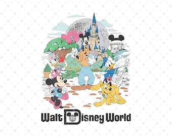 Retro Mickey & Company Png Svg, Family Vacation Svg Png, Family Trip Png, Vacay Mode Png, Mickey Png, Mouse Png, Mouse and Friends Png
