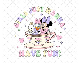 Girls Just Wanna Have Fun Png Svg, Svg File For Cricut Sublimation, Summer Png Svg, Besties Png Svg, Girl Squad Png, Digital File