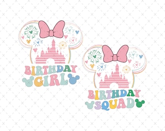 Birthday Girl and Squad Png Svg, Svg For Cut, Birthday  Squad Svg, Birthday Girl Png, Bundle Squad Png, Vacay Mode Svg, Family Trip Png