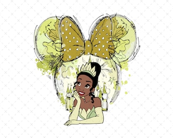 Tiana Png, Princess Png, Princess Shirt Png, Princess Png For Sublimation, Family Vacation Png, Girls Squad Png, Princess Pastel Color Png