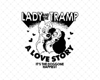 Lady and the Tramp Svg, Lady and the Tramp Png, Digital Download, Instant Download, Cricut Files, Lady and the Tramp Svg
