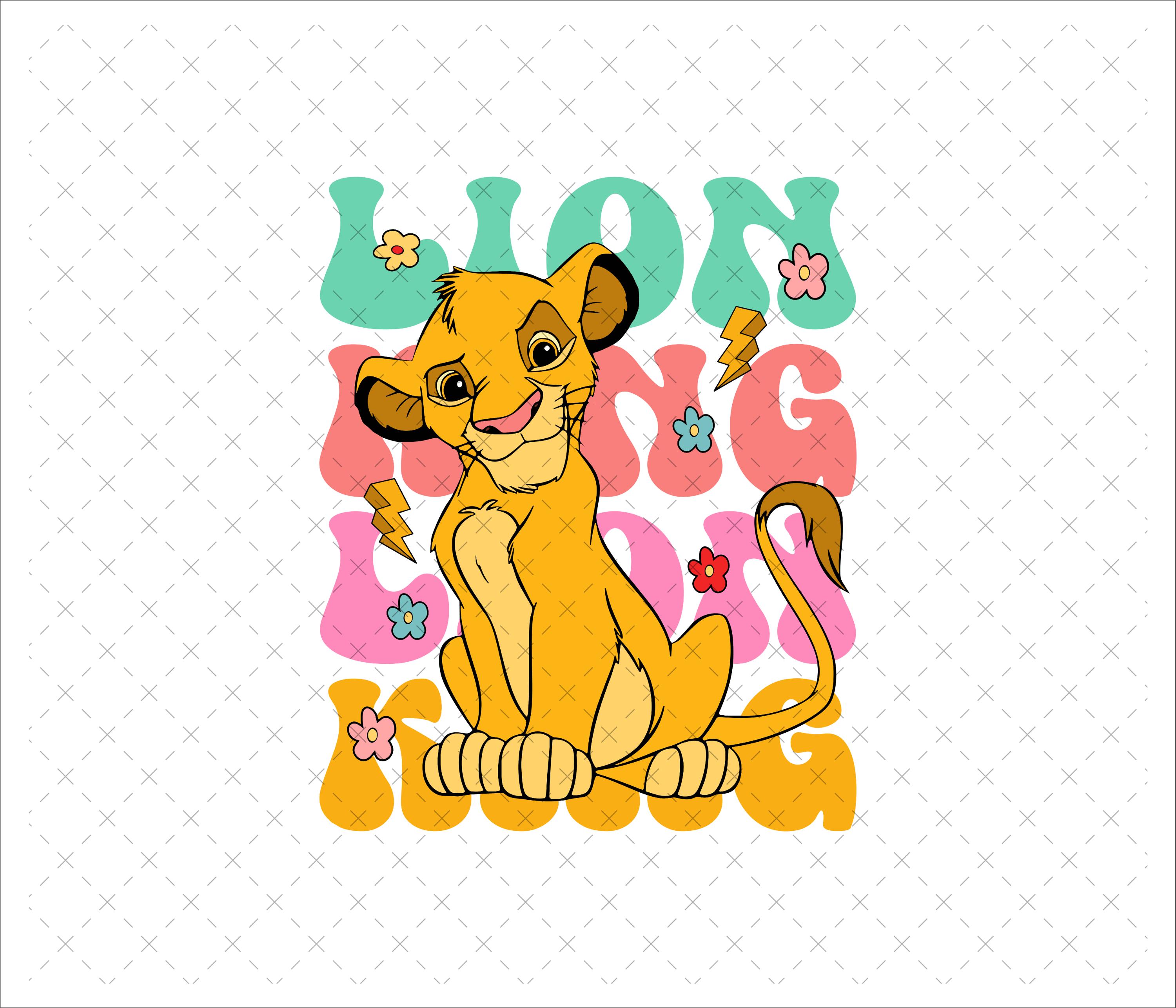 Happy Color Simba Runs Simba Png, Lion King Png, Simba Shirt Png, Princess Png for Sublimation ...
