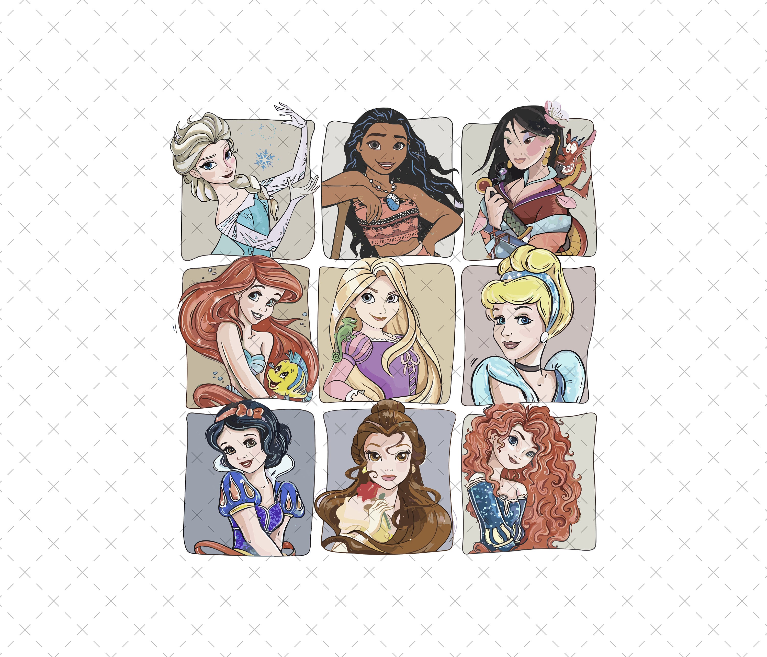 Princesa caras svg - Etsy México, image size:3000x2571