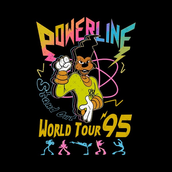Powerline World Tour 95 Png, Powerline Png, film Png, clipart Powerline, Powerline chemise Png, fichier numérique