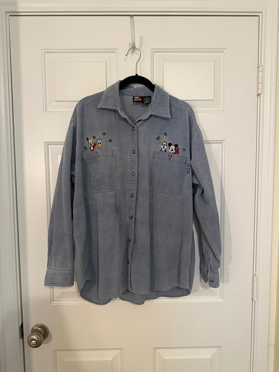 Blue Embroidered Mickey Mouse Unlimited Corduroy S