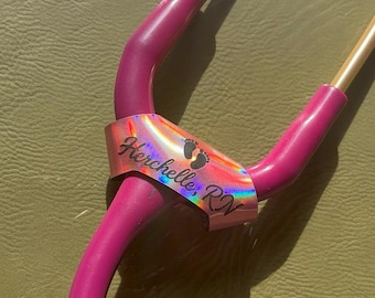 Personalized Leatherette Stethoscope Tag | Custom Nurse RN ID Holder