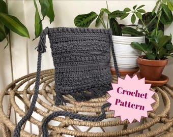 Boho Schultertasche Häkelmuster