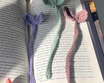 Gehäkeltes Sprout Lesezeichen / Blatt Lesezeichen