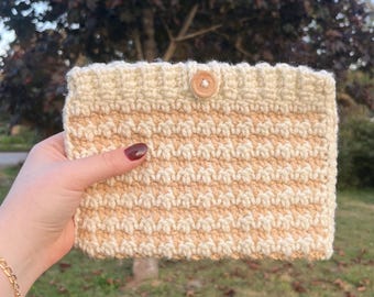 Gehäkelte Hülle, Kindle Hülle, Hahnentritt, Kindle Hülle, iPad mini Hülle, gehäkelte Hülle