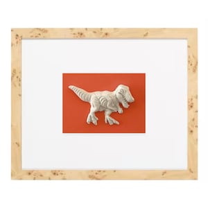 16x20 Custom Framed T-Rex Intaglio art | Children&#39;s Art | Nursery Art | Framed Intaglios| Intaglio Wall Art | Grandmillennial Art