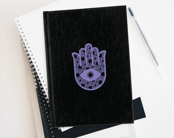 Hamsa Khamsa Protection from the Evil Eye Symbol Indigenous Muslim Jewish Ornament Journal Blank Pages Hardcover Notebook