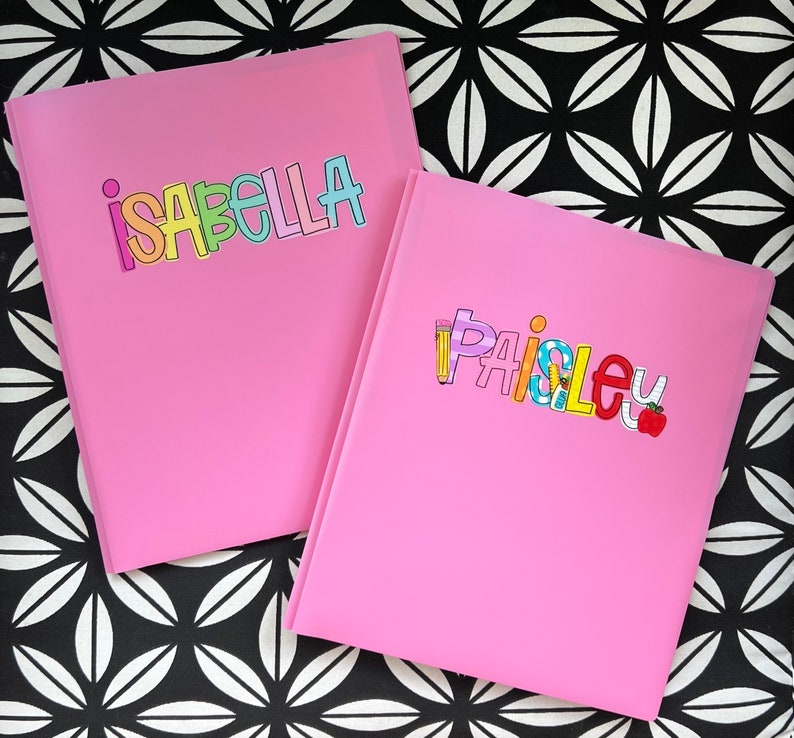 Personalized Pencil Boxes - Pencil Pouch - Pocket Folder with Prongs - Zipper Pouch- Back to school - UVDTF Kindergarten first second third image 7