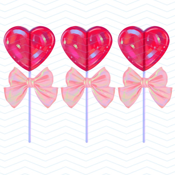 Coquette Lollipops Pink Bows SVG File, Pink Bows, Cute Girl, Grandmillenial Grand Millenial, Soft Girl Aesthetic, Pink Aesthetic Valentine