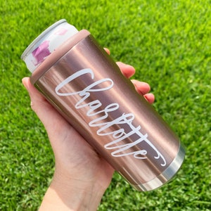 Personalizowana chłodziarka Skinny Can Cooler - Stal nierdzewna - Mieści 12-uncjowe puszki Slim - Wieczór panieński - Lato - Chłodziarka Skinny Can