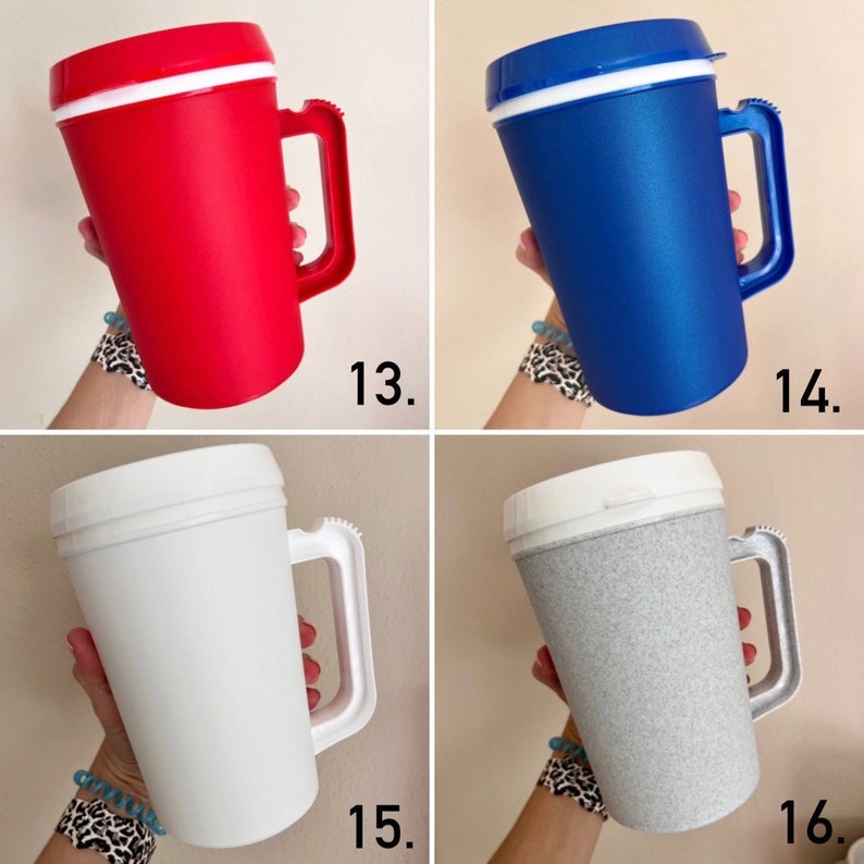 22oz or 34oz MEGA MUG! Double Wall Insulated Hot/Cold Thermos Mug - Hospital Mug- Blank (decal NOT included) Retro 90s Trucker Mug-Mega Mugs