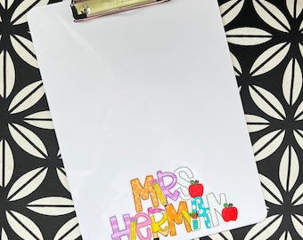 Personalized Clipboard - Custom Clip Board-  Teacher Clipboard - Teacher Gift-  Back to school - UVDTF Kindergarten first second third prek