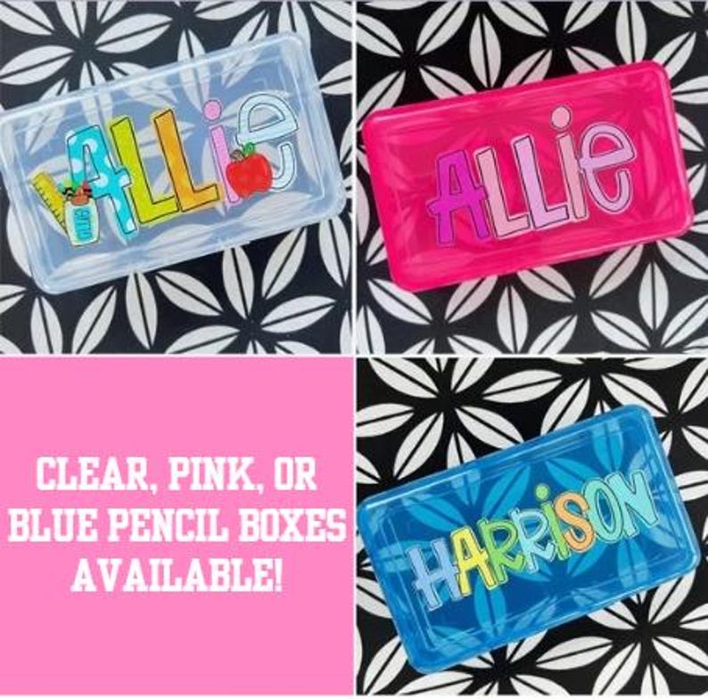 Personalized Pencil Boxes - Pencil Pouch - Pocket Folder with Prongs - Zipper Pouch- Back to school - UVDTF Kindergarten first second third image 9