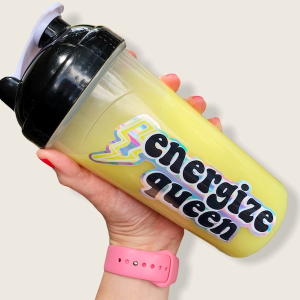 Energize Queen Holographic Vinyl Sticker sized for Shakers or Cold Cup -  Beachbody Coach- Energize Decal- Cup NOT included