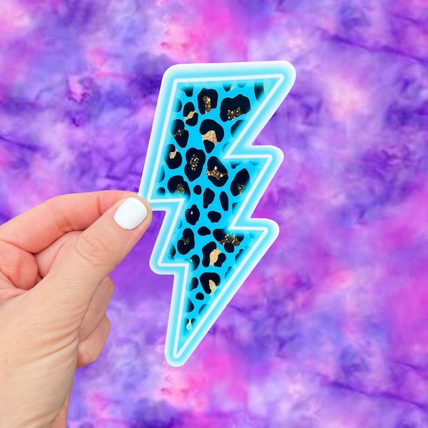 Neon Blue Lightning Bolt Sticker -Vinyl Sticker sized for Shakers or Cold Cup etc -  Beachbody Coach- Energize Decal-