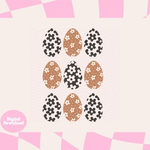 Oeuf de Pâques floral neutre printanier PNG SVG fichier, jolie fille, grand millénaire grand millénaire doux fille esthétique, esthétique