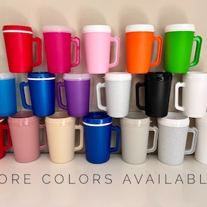 Wholesale Sublimation Coffee Cups Insulated Double Wall White with Handle and Lid 10 oz 50 Pieces