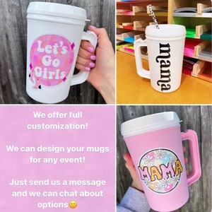 22oz or 34oz MEGA MUG! Double Wall Insulated Hot/Cold Thermos Mug - Hospital Mug- Blank (decal NOT included) Retro 90s Trucker Mug-Mega Mugs
