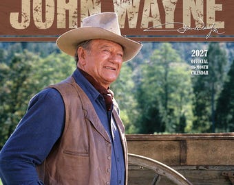 John Wayne 2027 Kalender | Vierkant 30 cm x 30 cm | 100% plasticvrij
