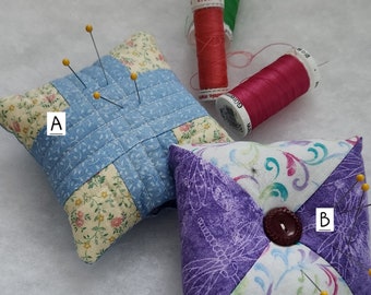 Quilted Pin Cushions, patchwork