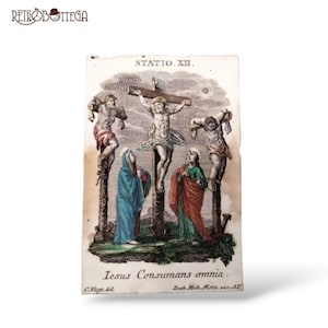 Carte Sainte Vintage Jésus Consumant Tout Le Temps XII