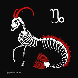 Steinbock 'Horroroskope' Vinyl-Aufkleber