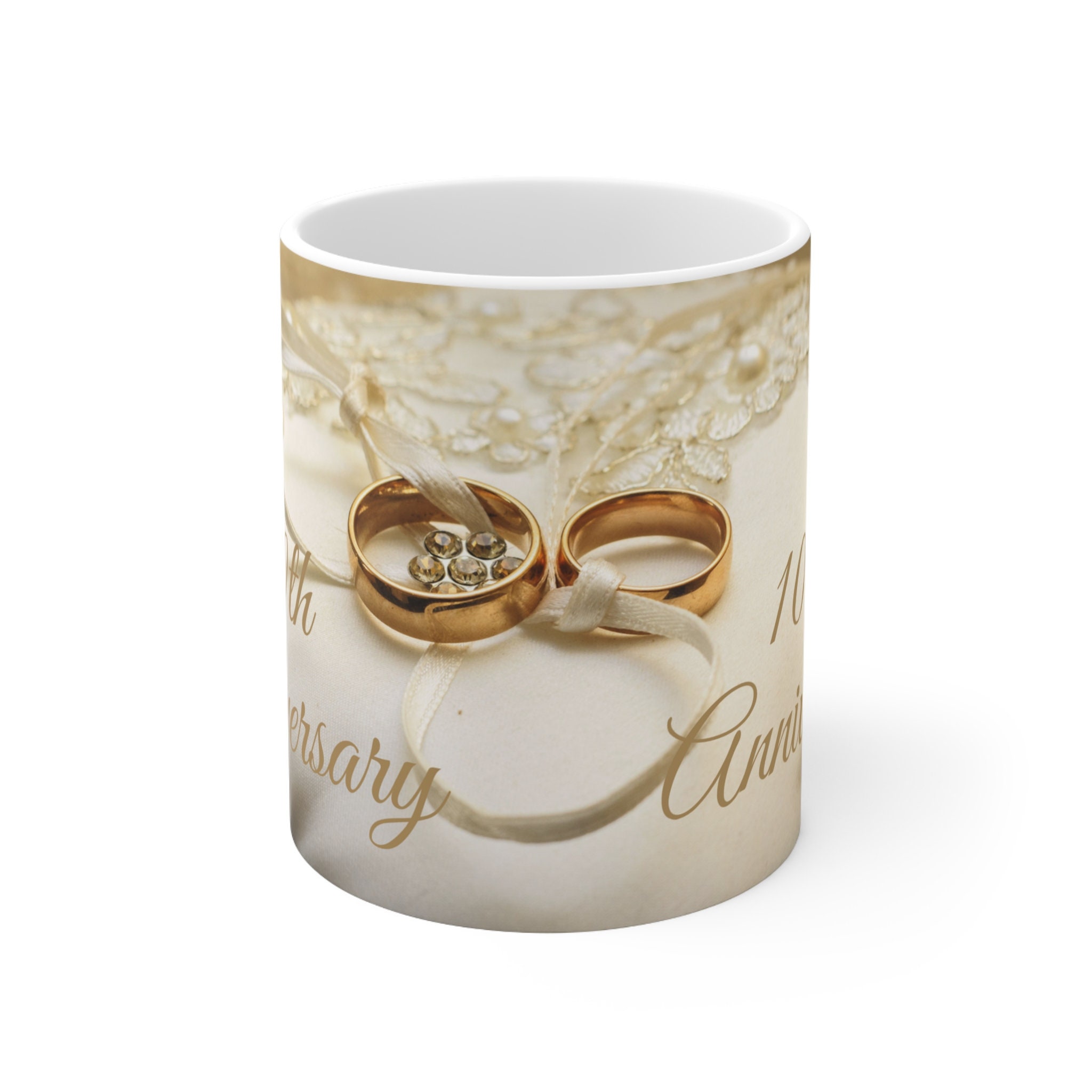 10th Anniversary Coffee Mug, Ceramic Gift (11oz) - Etsy