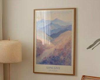 Long Live Digital Print | Music Wall Art | Aesthetic Print | Bedroom Decor | Girly Print
