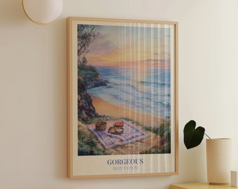 Gorgeous Digital Print | Music Wall Art | Aesthetic Print | Bedroom Print | Watercolour Art | Girly Wall Art