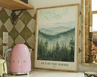 Out Of The Woods Digital Print | Music Wall Art | Aesthetic Print | Folklore Print | Bedroom Decor | Watercolour Art