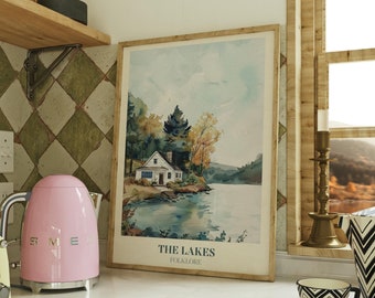 The Lakes Digital Print | Music Wall Art | Aesthetic Print | Folklore Print | Bedroom Decor | Watercolour Art | Girly Print