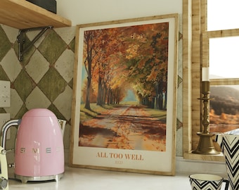 All Too Well Digital Print | Music Wall Art | Aesthetic Print | Red Print | Bedroom Decor | Watercolour Art | Girly Print | Pastel Art