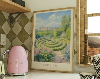 Labyrinth Digital Print | Music Wall Art | Aesthetic Print | Midnights Print | Bedroom Print | Watercolour Art | Girly Wall Art | Garden Art