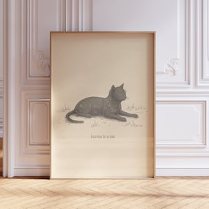 Karma Is A Cat Digital Print | Music Wall Art | Aesthetic Prints | Taylor Art | Bedroom Decor | Minimal Print | Midnights Print