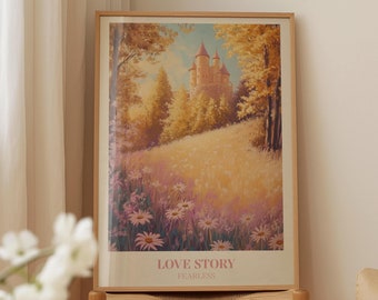 Love Story Digital Print | Music Wall Art | Aesthetic Print | Fearless Print | Bedroom Print | Watercolour Art | Girly Wall Art