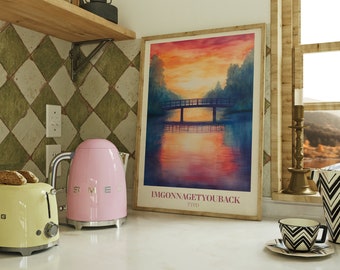 Imgonnagetyouback Digital Print | Music Wall Art | Aesthetic Print |  Bedroom Print | Watercolour Art | Girly Wall Art