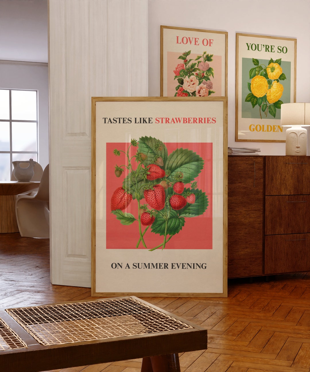 Strawberries on A Summer Evening Digital Print Music Wall Art Aesthetic