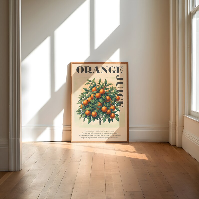 Noah Kahan Inspired Digital Print Orange Juice Poster Etsy Australia