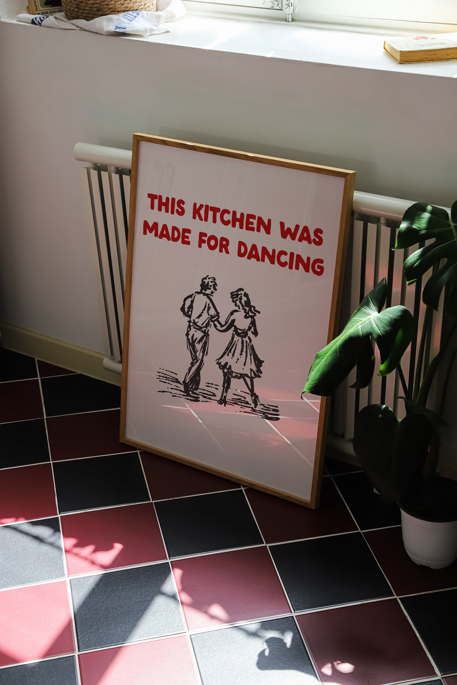 kitchen wall art set of 6 fun foodie prints this... This Kitchen is Made for Dancing | Modern Kitchen Print | New Home Gift ...